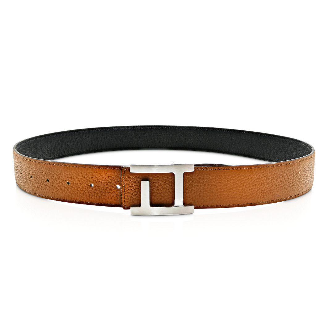 Tucked Trunks Luxury Belt Cappuccinó Belt Brush Buckle